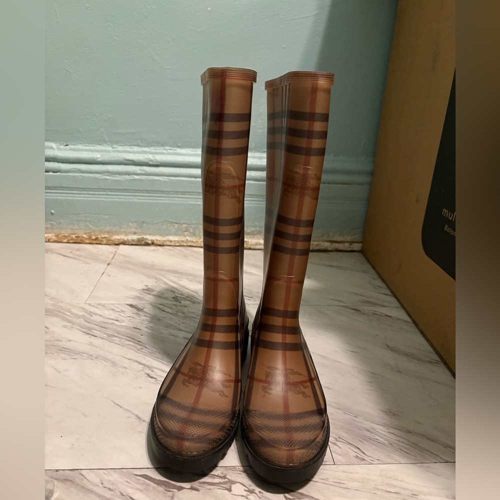 Plaid Rain Boots